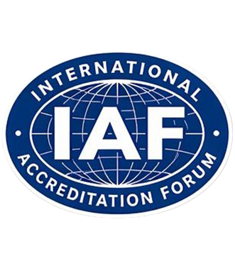 IAF certification logo representing international accreditation standards