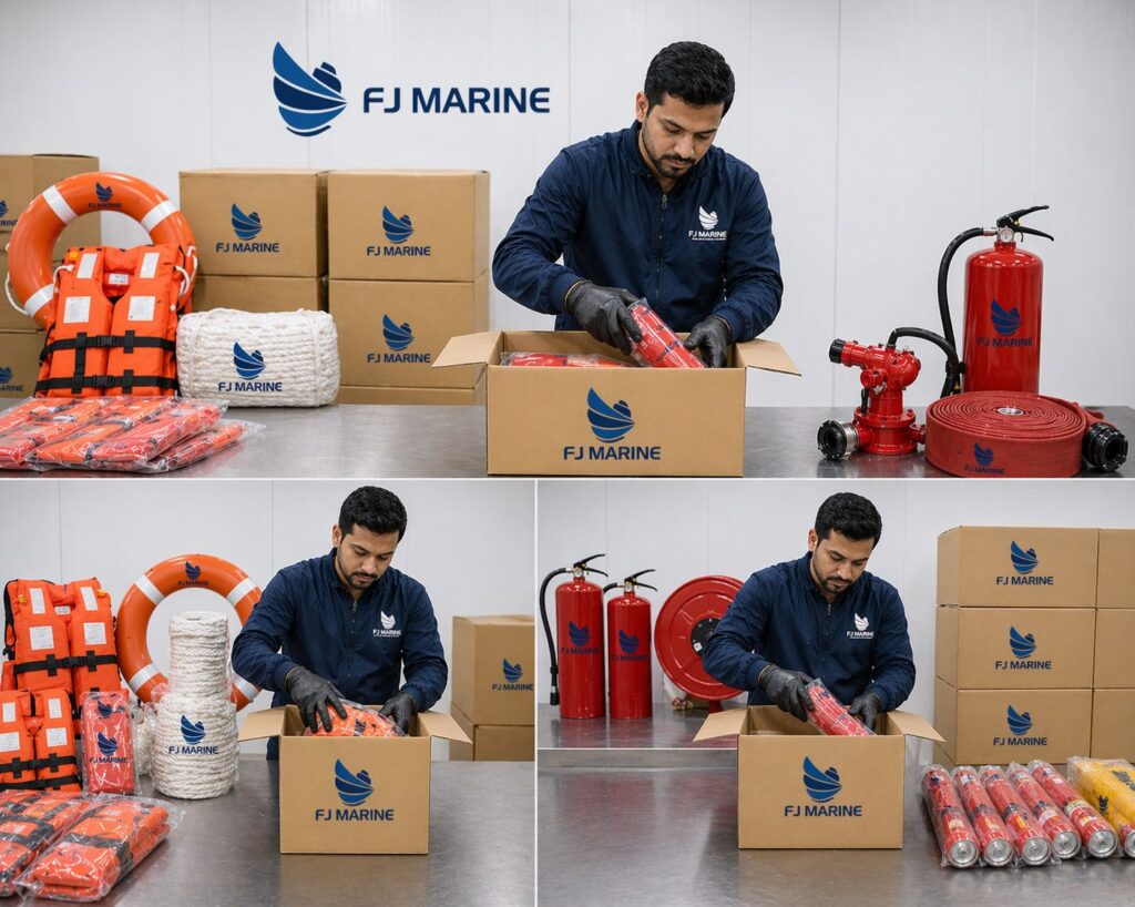 Life-saving and fire-fighting equipment supplied for ships